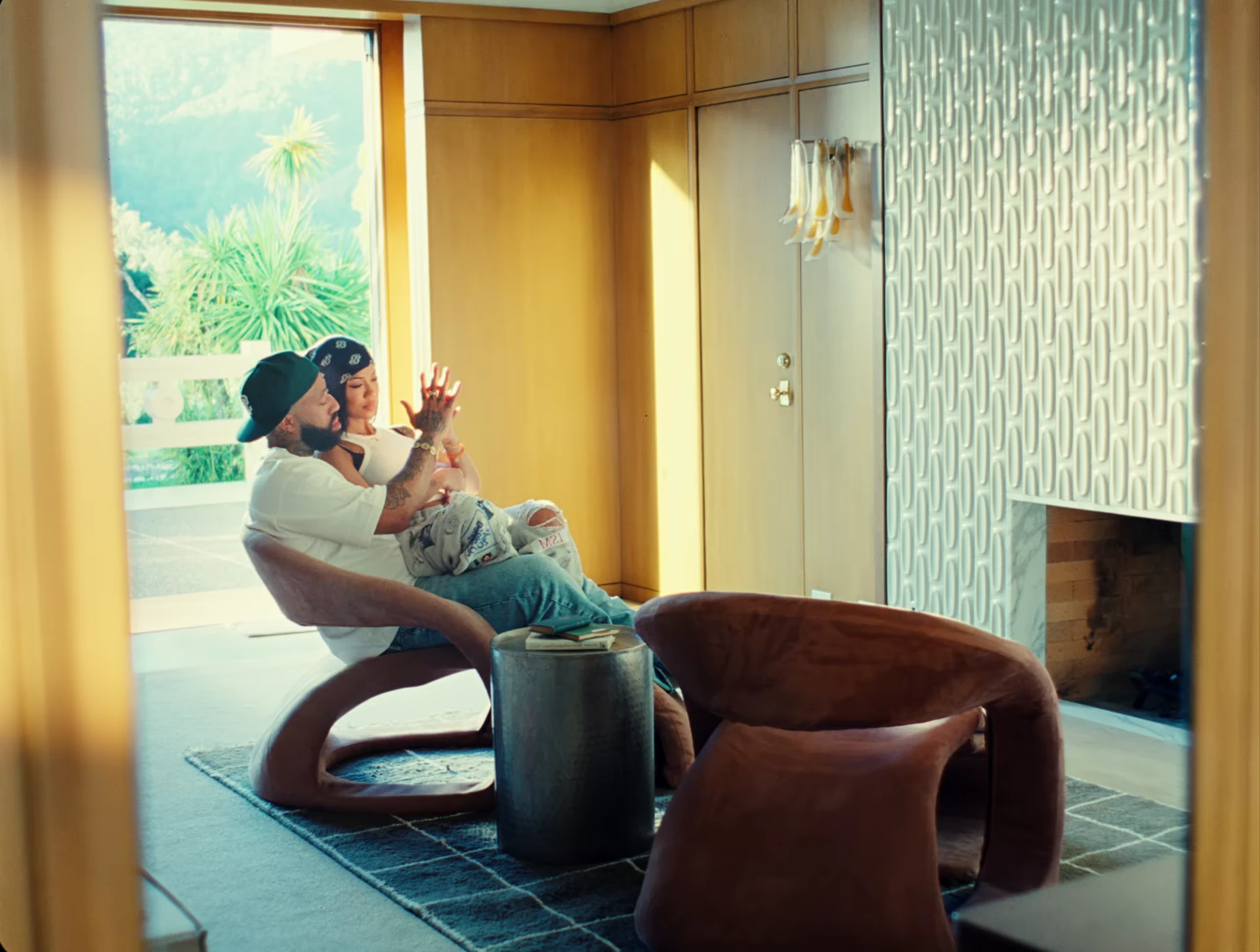 Larry June in the sunlit lounge